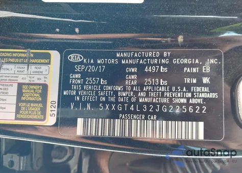 2018 Kia Optima Lx z USA, uszkodzony, nr VIN 5XXGT4L32JG225622